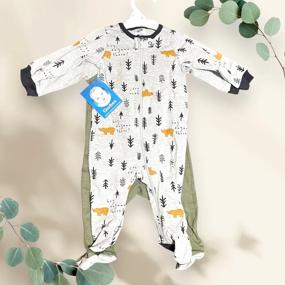 Gerber Footed Onesies 2-pack
